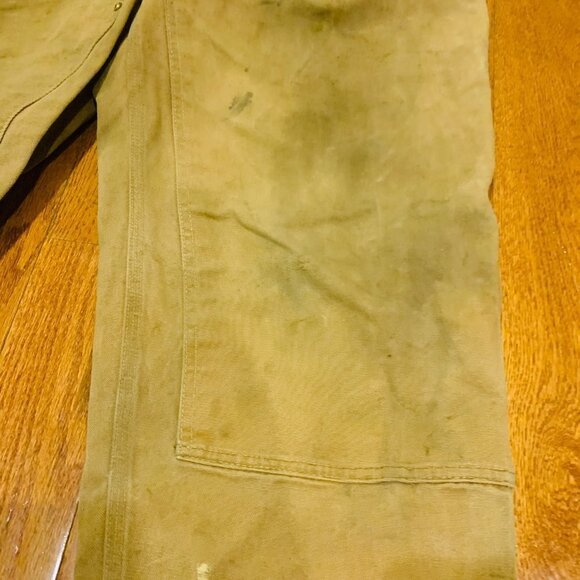 Vintage 60s 70s Carhartt Double Knee Work Pants 44 x 30 Talon Zipper Duck Canvas - Picture 7 of 16